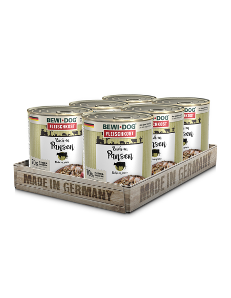BEWIDOG DISPLAY LATAS RICO EN PANZA 800 GR X 6 UNID