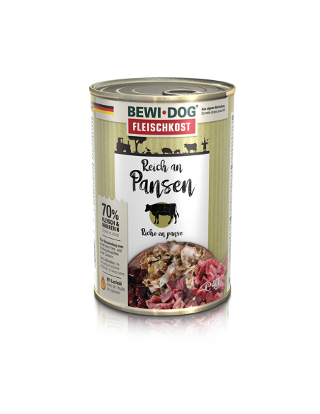 BEWIDOG DISPLAY LATAS RICO EN PANZA 400 GR X 6 UNID