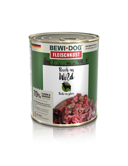BEWIDOG DISPLAY LATAS RICO EN VENADO 800 GR X 6 UNID
