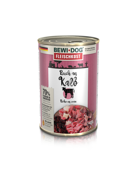 BEWIDOG DISPLAY LATAS RICO EN TERNERA 400 GR X 6 UNID