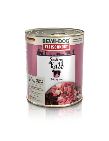 BEWIDOG DISPLAY LATAS RICO EN TERNERA 800 GR X 6 UNID