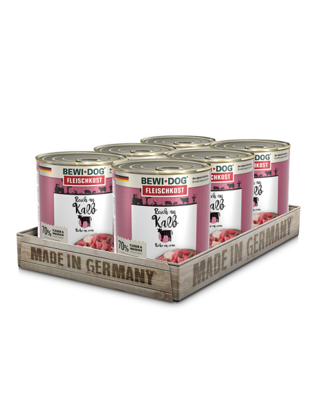 BEWIDOG DISPLAY LATAS RICO EN TERNERA 800 GR X 6 UNID