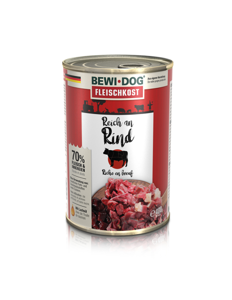BEWIDOG DISPLAY LATAS RICO EN RES 400 GR X 6 UNID