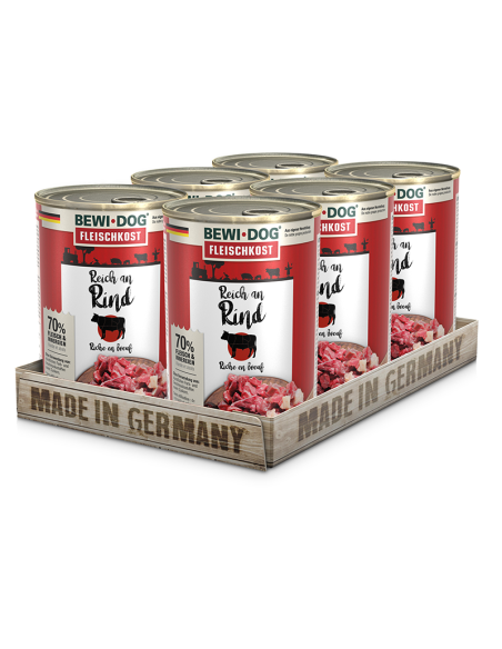 BEWIDOG DISPLAY LATAS RICO EN RES 400 GR X 6 UNID