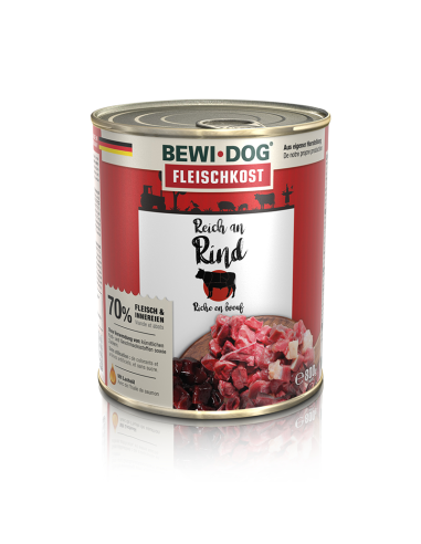 BEWIDOG DISPLAY LATAS RICO EN RES 800 GR X 6 UNID