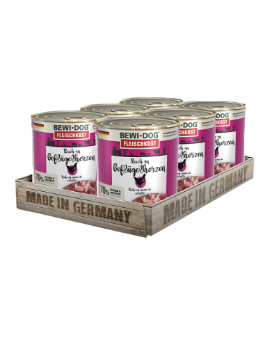 BEWIDOG DISPLAY LATAS RICO EN CORAZON AVE 800 GR X 6 UNID