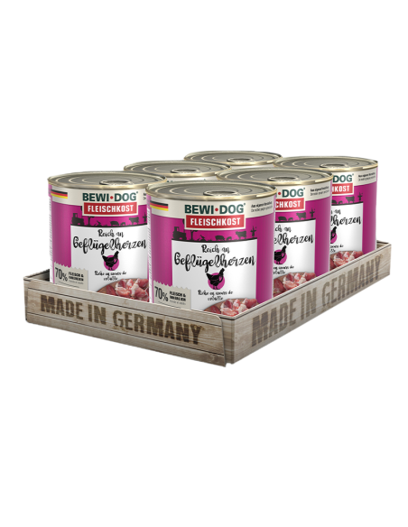 BEWIDOG DISPLAY LATAS RICO EN CORAZON AVE 800 GR X 6 UNID