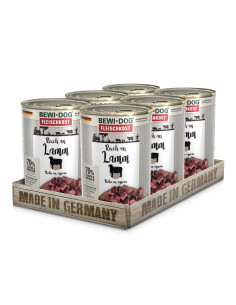 BEWIDOG DISPLAY LATAS RICO EN CORDERO 400 GR X 6 UNID