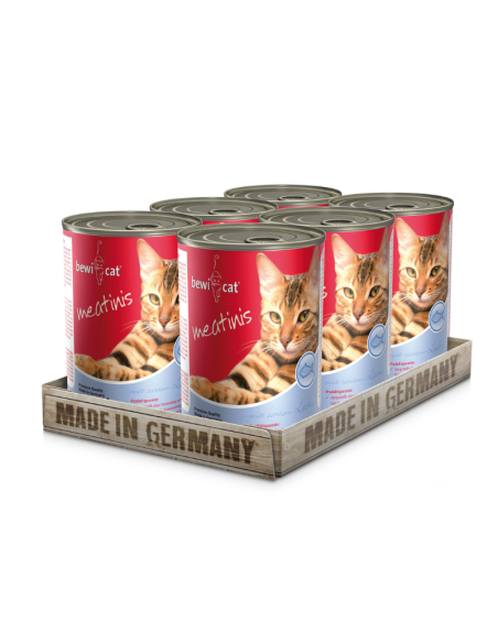 BEWICAT LATAS MEATINIS RICO EN SALMON 400 GR X 6 UNID