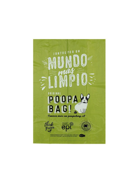 POOPA BAG! PACK 16 ROLLOS DE 15 BOLSAS 33X23 CM