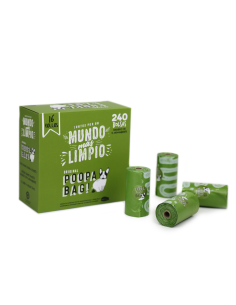 POOPA BAG! PACK 16 ROLLOS DE 15 BOLSAS 33X23 CM