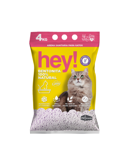 HEY! ARENA 4KG AROMA LAVANDA MANGA 4 UNIDADES