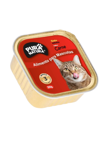 PURA NATURA LATA GATO SABOR CARNE 300 GR