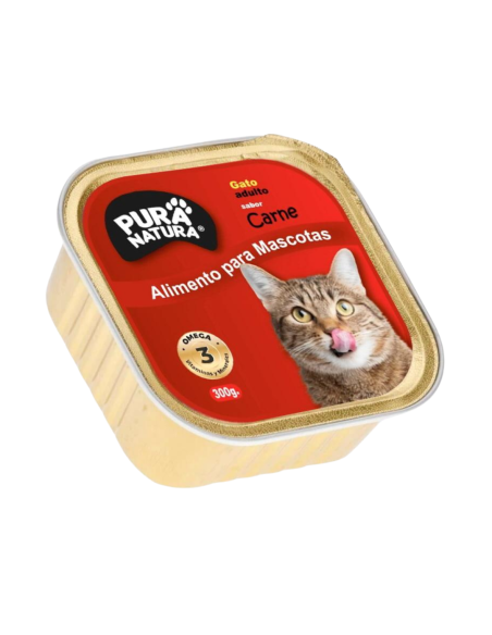 PURA NATURA LATA GATO SABOR CARNE 300 GR