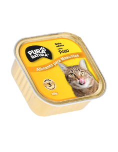PURA NATURA LATA GATO SABOR POLLO 300 GR