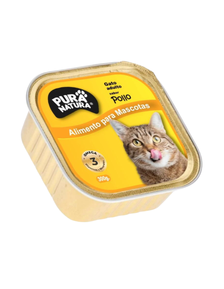 PURA NATURA LATA GATO SABOR POLLO 300 GR