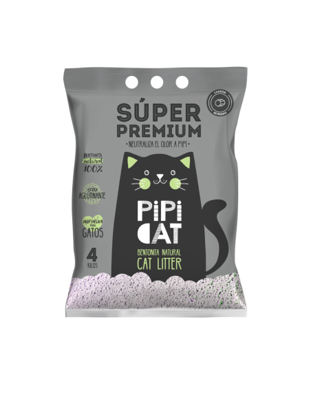 PIPICAT SUPER PREMIUM CARBÓN AROMA LAVANDA 4 KG