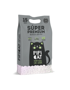 PIPICAT SUPER PREMIUM CARBÓN AROMA LAVANDA 15 KG