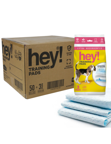 HEY! SABANILLAS 60X58 CAJA DE 50 BOLSAS (3 UNID. C/U)