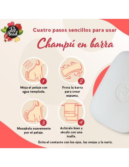PET HEAD SHAMPOO EN BARRA GRANADA Y ACEITE DE COCO 85 G