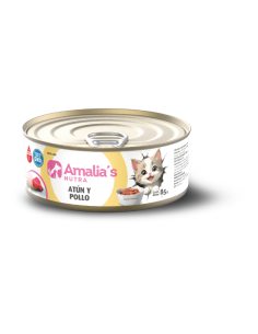 AMALIA'S NUTRA GATOS LATA ATUN Y POLLO 85GR X UN