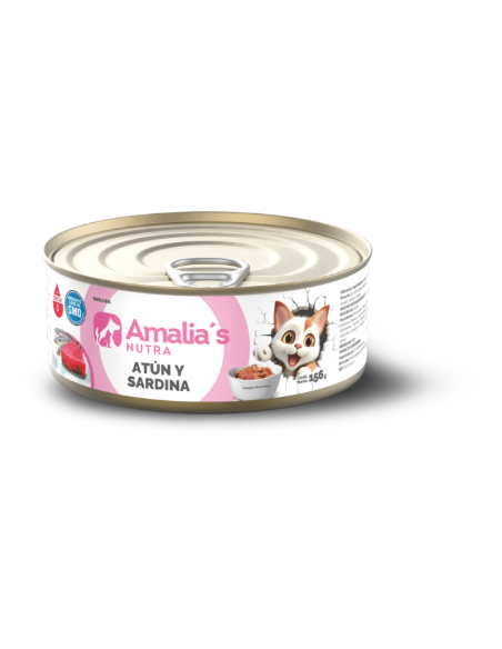 AMALIA'S NUTRA GATOS LATA ATUN Y SARDINA 156GR X UN