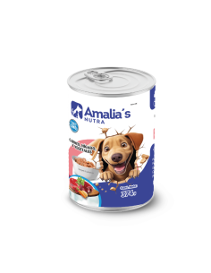 AMALIA'S NUTRA PERROS LATA CARNE, HÍGADO Y VEGETALES 374GR X UN
