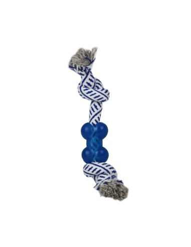 HEY! JUGUETE DE CUERDA 2 NUDOS TPR PARA PERROS 23 CM