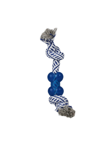 HEY! JUGUETE DE CUERDA 2 NUDOS TPR PARA PERROS 23 CM