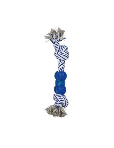 HEY! JUGUETE DE CUERDA 2 NUDOS TPR PARA PERROS 23 CM
