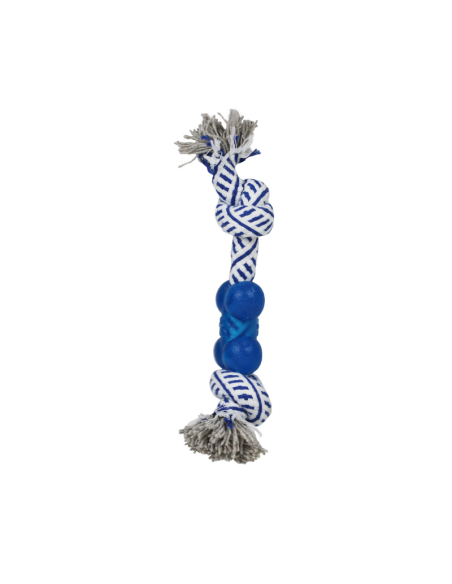 HEY! JUGUETE DE CUERDA 2 NUDOS TPR PARA PERROS 23 CM