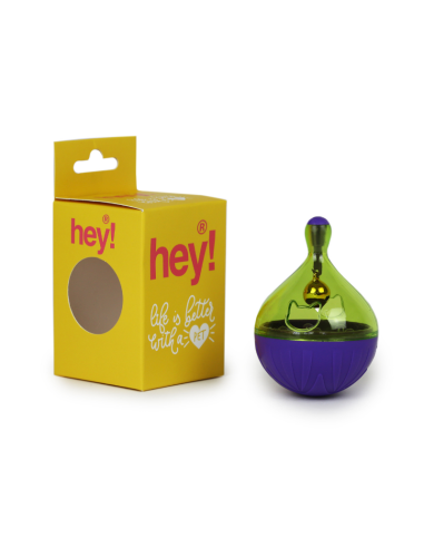 HEY! JUGUETE DISPENSADOR DE COMIDA INTERACTIVO PARA GATOS 6X8,7 CM