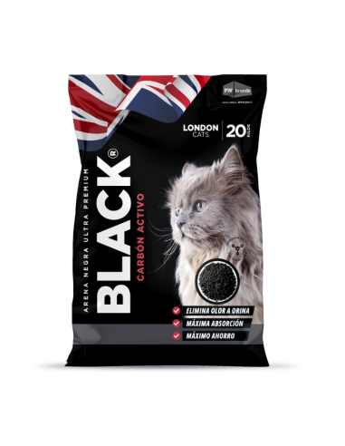 LONDON CATS BLACK ARENA CON CARCONITA 20KG