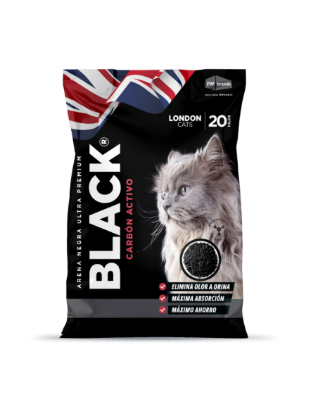 LONDON CATS BLACK ARENA CON CARCONITA 20KG