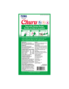 CHURU GATO SABOR ATÚN Y POLLO 4 TUBOS 2
