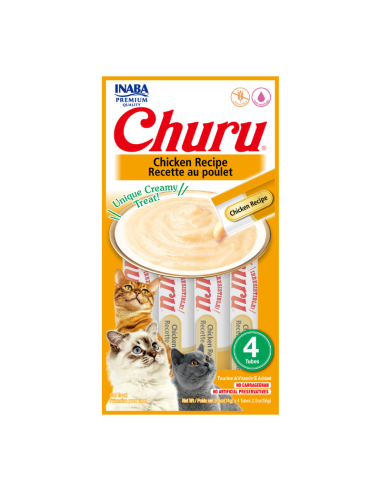 CHURU GATO SABOR POLLO 4 TUBOS