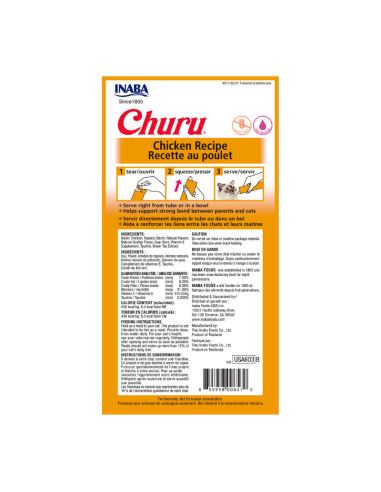 CHURU GATO SABOR POLLO 4 TUBOS