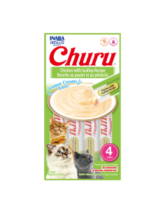 CHURU GATO SABOR POLLO Y OSTIONES 4 TUBOS