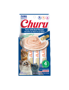 CHURU GATO SABOR ATÚN Y CARNE 4 TUBOS