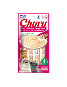 CHURU GATO SABOR ATÚN Y CAMARÓN 4 TUBOS