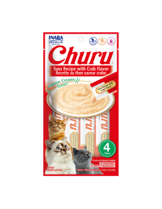 CHURU GATO SABOR ATÚN Y CANGREJO 4 TUBOS