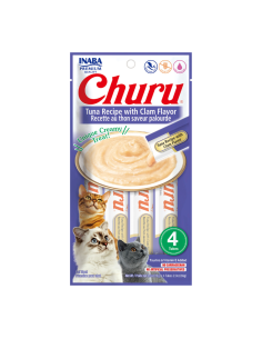 CHURU GATO SABOR ATÚN Y ALMEJA 4 TUBOS