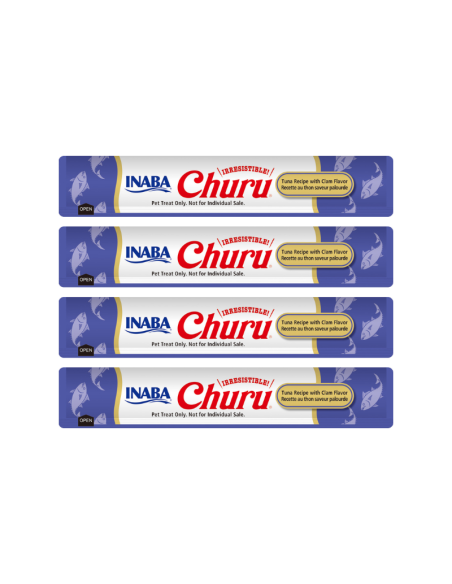 CHURU GATO SABOR ATÚN Y ALMEJA 4 TUBOS