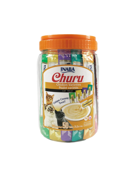 CHURU GATO VARIEDADES POLLO 50 UNID