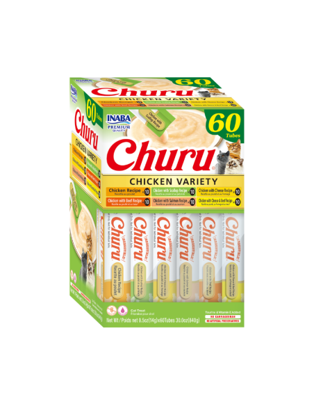 CHURU GATO VARIEDADES POLLO 60 UNID