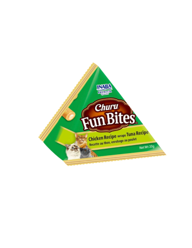 CHURU GATO FUN BITES POLLO Y ATÚN 3 UNID