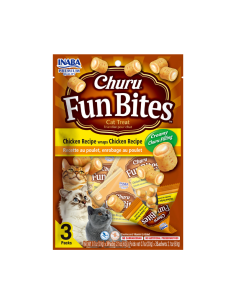 CHURU GATO FUN BITES POLLO 3 UNID