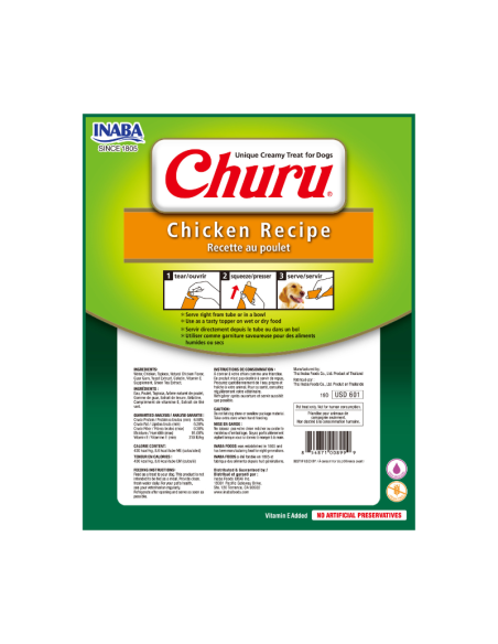 CHURU PERRO SABOR POLLO 8 UNID