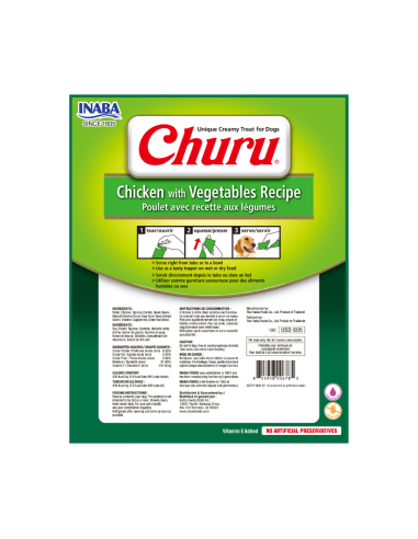 CHURU PERRO SABOR POLLO Y VEGETALES 8 UNID