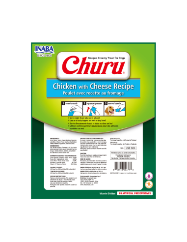 CHURU PERRO SABOR POLLO Y QUESO 8 UNID